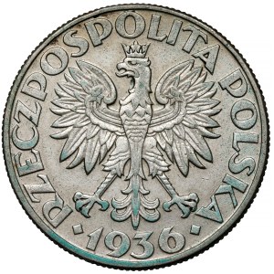 Żaglowiec 5 złotych 1936