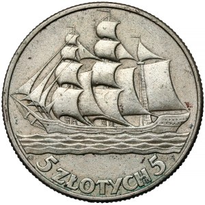 Sailing ship 5 zlotych 1936