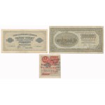 500,000, 1 million mkp 1923 and 1 gr 1924 - set (3pcs)