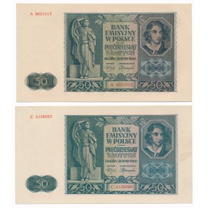 50 zl 1941 - A, C - set (2pcs)