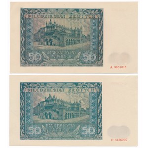 50 zl 1941 - A, C - set (2pcs)