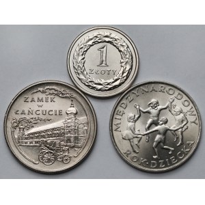 1, 20 and 20,000 zlotys 1979-1993 - set (3pcs)