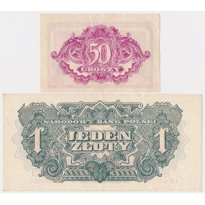 50 gr et 1 zł 1944 ...ow CX - set (2pcs)