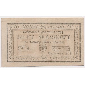 4 Gold 1794 (I)(S) - seltene Sorte mit langen 4