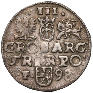 Zygmunt III Waza, Trojak Wschowa 1598 - F z lewej