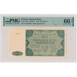 20 zlotys 1947 - D