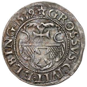 Sigismund I the Old, Penny Elblag 1539 - to the left