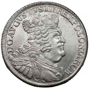 August III Sas, Ort Leipzig 1755 EC - RARE portrait.