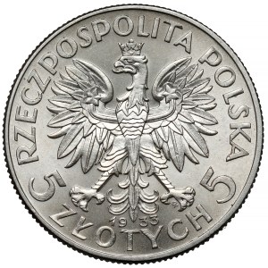 Kopf einer Frau 5 Gold 1933