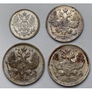 Russland und Finnland, 15-20 Kopeken und 25 Pfennige 1908-1916 - Satz (4St.)