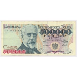 PLN 500,000 1993 - AA - RARE
