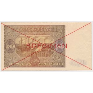 SPECIMEN 1,000 zloty 1946 - B 1234567 / 8900000
