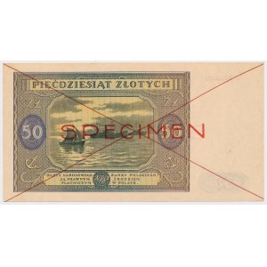 SPECIMEN 50 zloty 1946 - A 1234567 / 8900000