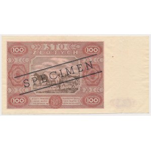SPECIMEN 100 złotych 1947 - Ser.F 0000000