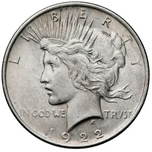 USA, Dollar 1922, Philadelphia - Peace Dollar