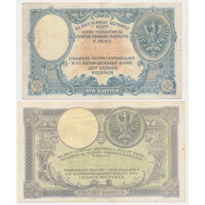 100 and 500 zloty 1919 - set (2pcs)