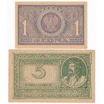 1 and 5 mkp 1919 May - ICZ, IW - set (2pcs)
