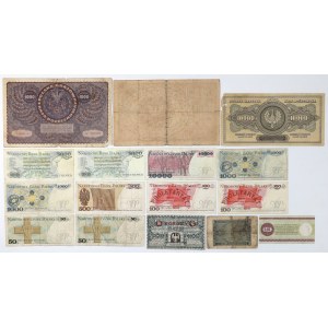 Set of Polish banknotes 1919-1988, mainly PRL (16pcs)
