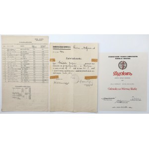 PSZnZ, Documenti dopo il Maggiore Julian Skulski - Consegna dei distintivi SPK, Medaglia del Tesoro Nazionale e altri.... - set (7 pezzi)