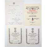 PSZnZ, Documenti dopo il Maggiore Julian Skulski - Consegna dei distintivi SPK, Medaglia del Tesoro Nazionale e altri.... - set (7 pezzi)