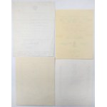 PSZnZ, Documenti dopo il Maggiore Julian Skulski - Consegna dei distintivi SPK, Medaglia del Tesoro Nazionale e altri.... - set (7 pezzi)