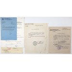 PSZnZ, Documents after Roman Skulskaya - SPK badge awards, Medal, National Treasure and other... - set (11pcs)
