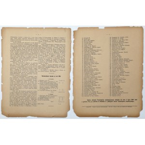 Report on the activities of the Division of the Numismatic Society of Cracow for the year 1891 - set (2pcs)