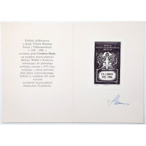 Exlibris jubilee on the occasion of the 75th anniversary of Post and Telecommunications, Czeslaw Slania