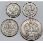 Russia, Nicholas II, from 25 kopecks to a ruble - set (4pcs)