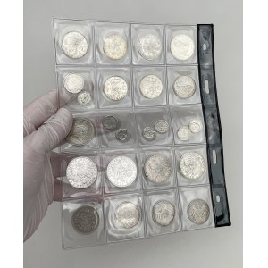 Europe, SILVER circulation coins - set (24pcs)