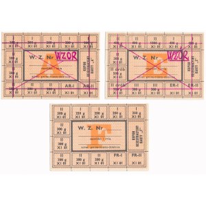 PRL, zásobovací karty - sada (3ks) - VČETNĚ MODELŮ