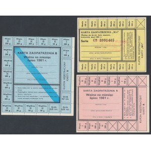 PRL, Supply cards - set (3pcs)