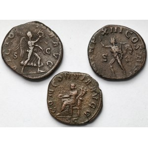 Alexander Severus, Maximinus Trak and Otacilla Severa, Sesterce, Rome - set (3pcs)