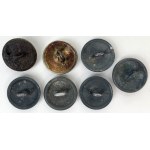 Military buttons, mainly of the Second Republic - set (7pcs)