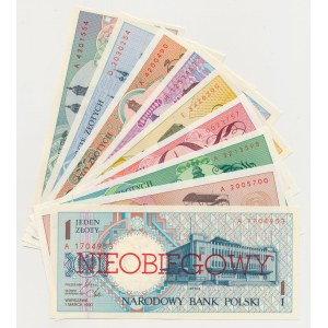 Komplet Miasta Polskie 1990 - NIEOBIEGOWE