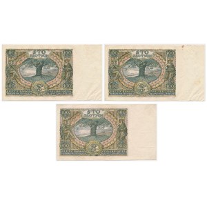 100 zlotých 1932-1934 - sada (3 ks)