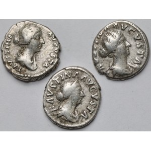Faustina II the Younger (161-175 AD) Denarii, Rome - set (3pcs)