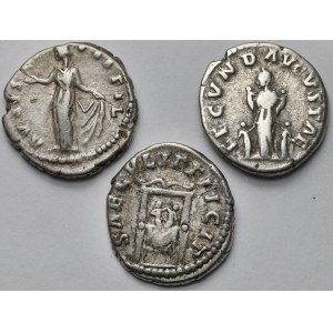 Faustina II the Younger (161-175 AD) Denarii, Rome - set (3pcs)