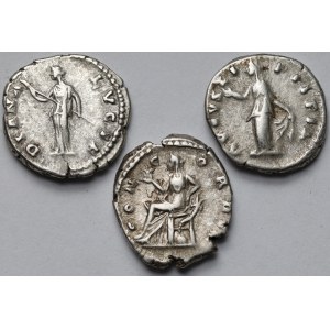 Faustina II the Younger (161-175 AD) Denarii, Rome - set (3pcs)