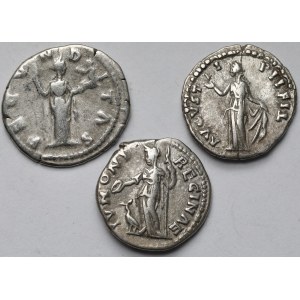 Faustina II the Younger (161-175 AD) Denarii, Rome - set (3pcs)