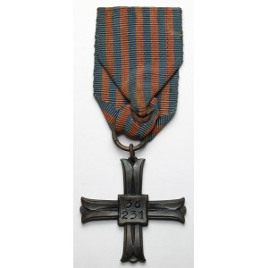 PSZnZ, Monte Cassino Cross [36231] + ID card - 7th Light Anti-aircraft Artillery Regiment