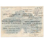 PSZnZ, Monte Cassino Cross [12835] + ID card - 5th Carpathian Rifle Battalion