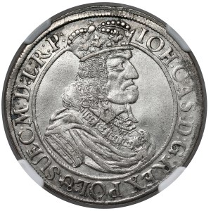 John II Casimir, Ort Gdansk 1662 DL - RARE portrait