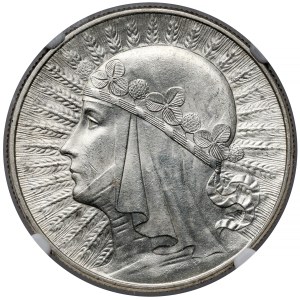 Testa di donna 10 oro 1932 zn, Varsavia