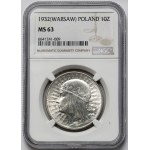 Testa di donna 10 oro 1932 zn, Varsavia