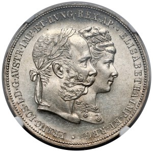 Österreich, Franz Joseph I., 2 Gulden 1879 - Silberjubiläum