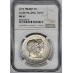 Österreich, Franz Joseph I., 2 Gulden 1879 - Silberjubiläum