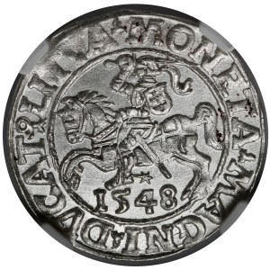 Sigismund II. Augustus, halber Pfennig Vilnius 1548