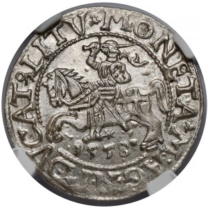 Sigismund II Augustus, Half-penny Vilnius 1558 - LITV