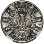 PRÓBA 5 złotych 1934 Strzelecki Piłsudski - LUSTRZANY